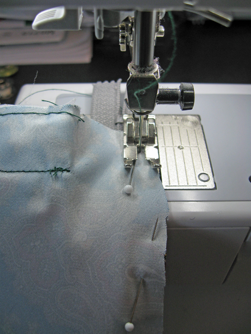sew with 1/4"-wide seam allowance