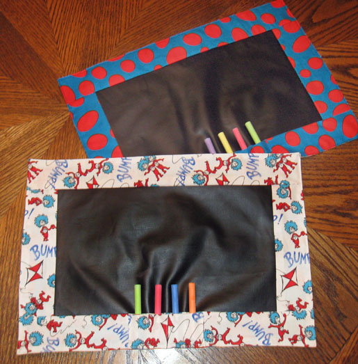 Chalkboard Placemat two WeAllSew