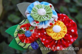 fabric flowers from scraops