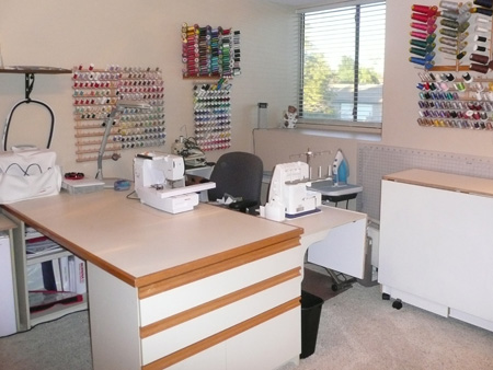 clean sewing room