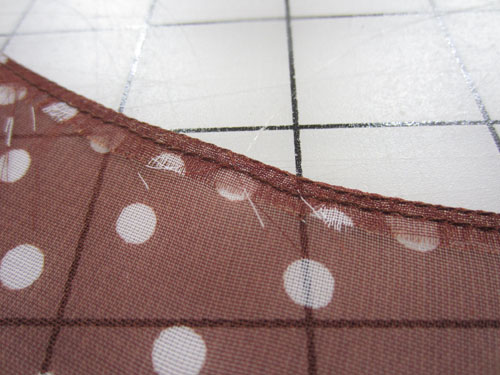 fold under along stitching