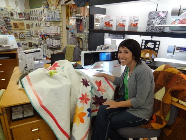 Vanessa Christenson at Pineneedles in Cedar Rapids with the BERNINA 780 E