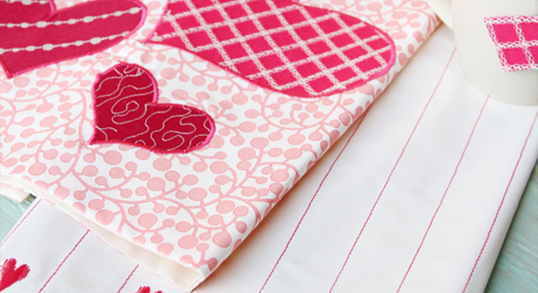 Make Your Own Valentine Kitchen Towels
