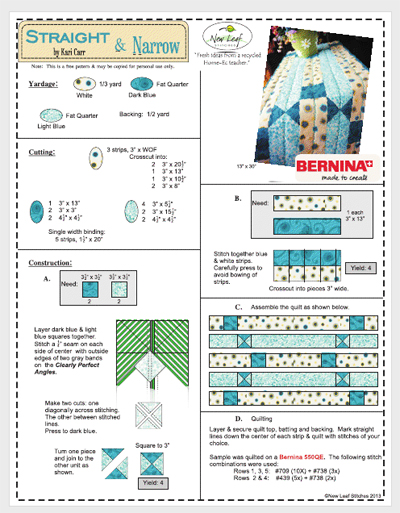 New Leaf Stitches  Quilt Patterns & Notions by Kari Carr