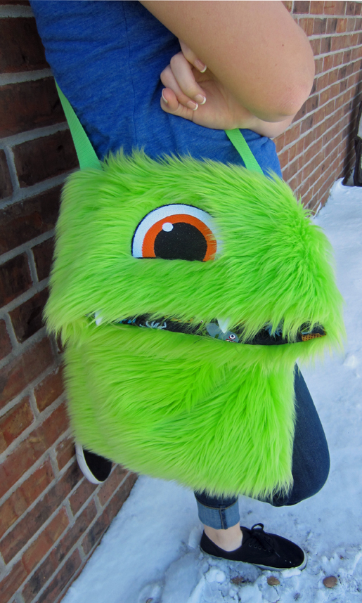 DIY Fuzzy Monster Bag