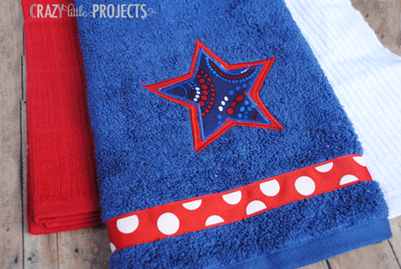 Applique Initial Bath Towel 