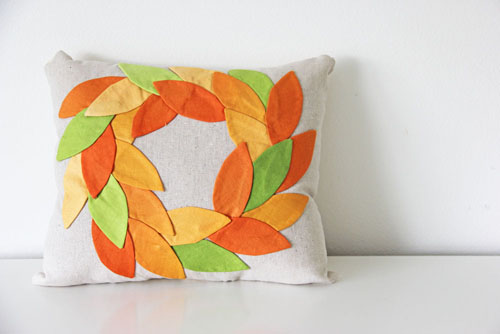 DIY Fall Wreath Pillow - WeAllSew