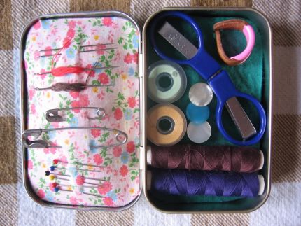 Sewing Travel Kit made from a Clutch - WeAllSew