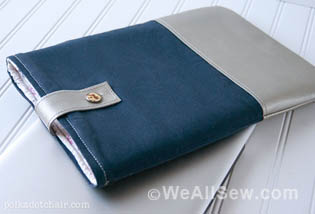 How to Make a Leather-Trimmed Laptop Case - WeAllSew
