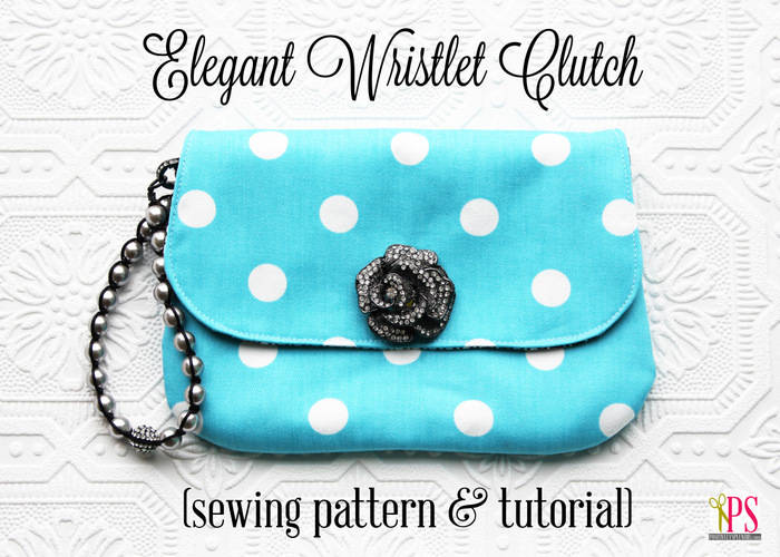 clutch handbag sewing pattern title