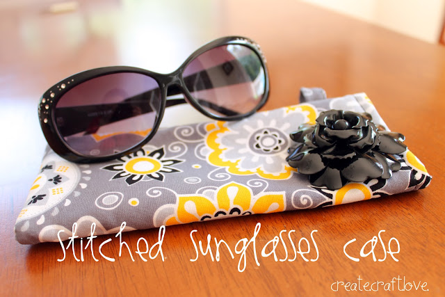 DIY stitched sunglass case