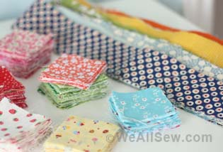 one dozen quilt projects using fabric scraps