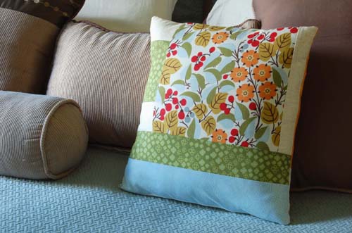 Geometric Quilt Block Pillow