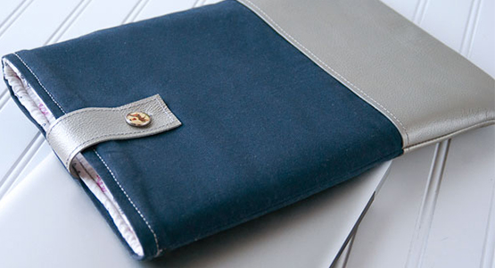 Leather Trimmed Laptop Case