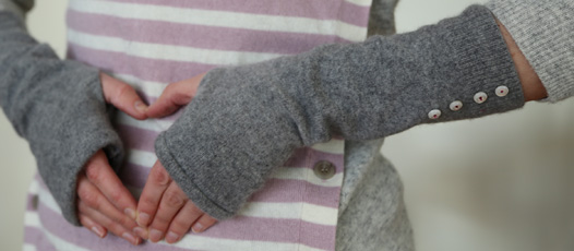 Fingerless Mitts from Old Sweater