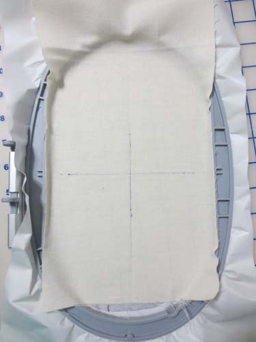Aligning Centers for Hoopless Embroidery