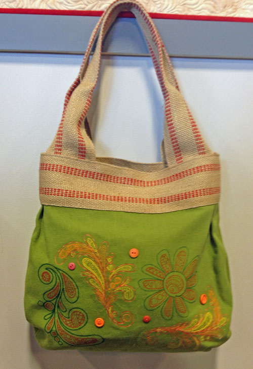 green bag - All About Machine Embroidery Club