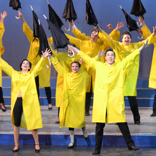 Singing in the Rain - full cast in raincoats-detail - WeAllSew