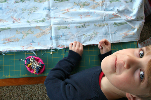 Tips for Sewing with Kids - pinning