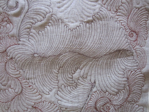 Bobbin work using linen thread