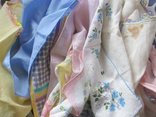 Pretty Upcycled Vintage Hankie Scarf Pattern Give-Away - WeAllSew