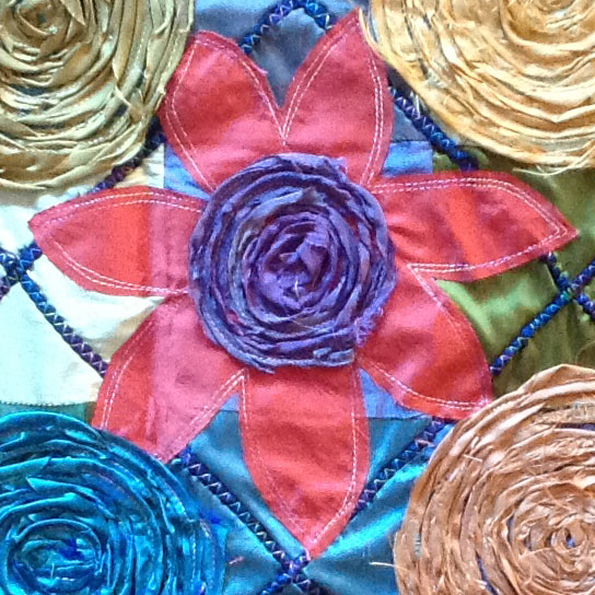 Spirals and Flowers Pillow - flower