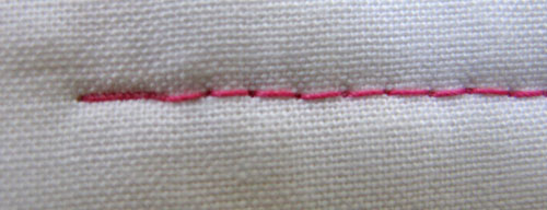 properly securing line of stitching