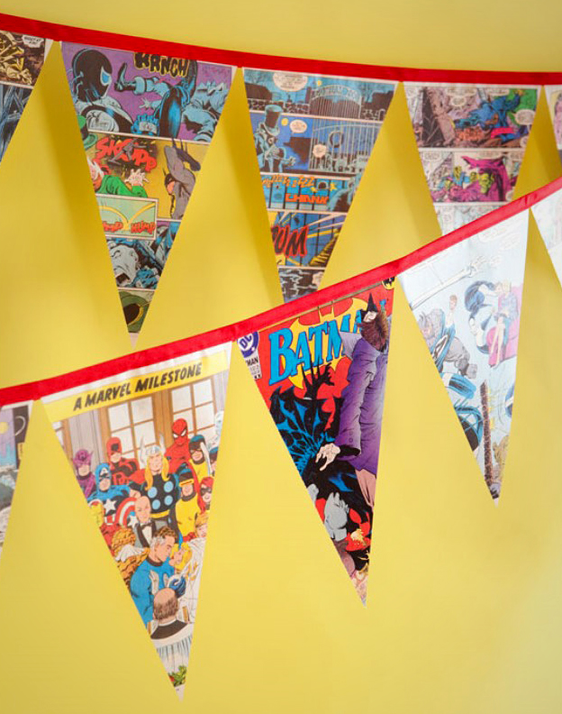 DIY comic book bunting