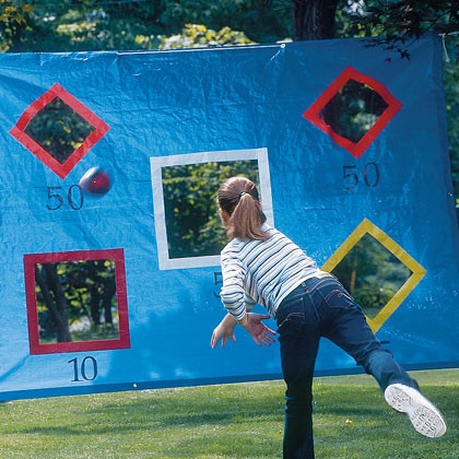 DIY backyard toss game