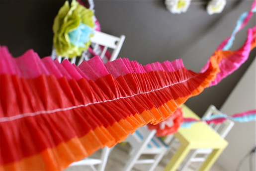 Way To Celebrate! Multicolor Ruffled Streamers