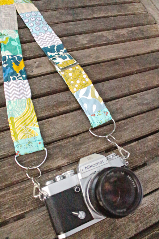 DIY Adjustable Patchwork Camera Strap - WeAllSew