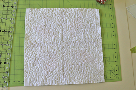 quilted block, wrong side