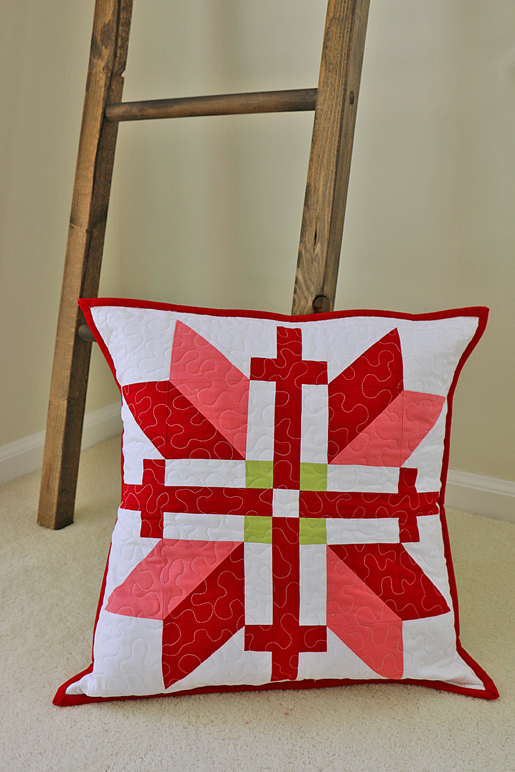 Patchwork Quilted Christmas Pillow Tutorial