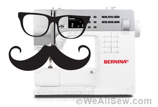 sewing machine with moustache