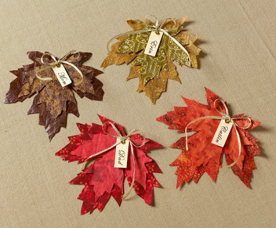 How to decorate with fabric fall leaves