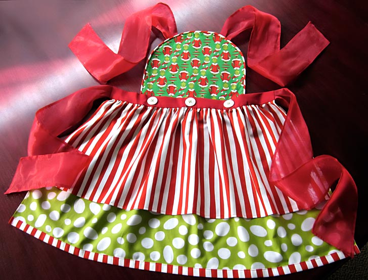 DIY grinch apron