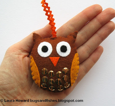 DIY felt owl ornaments