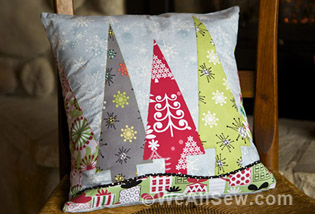DIY Holiday Trees Pillow Cover