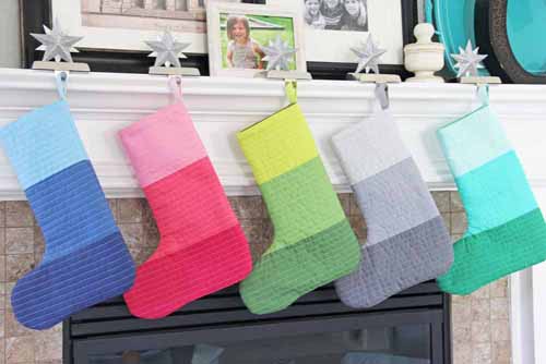 DIY Modern Christmas Stockings