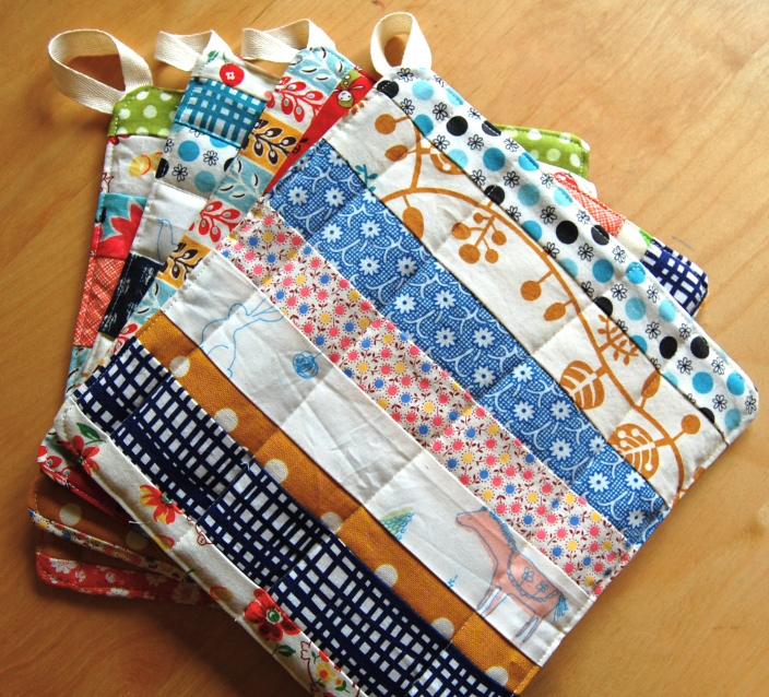 DIY scrap pot holders