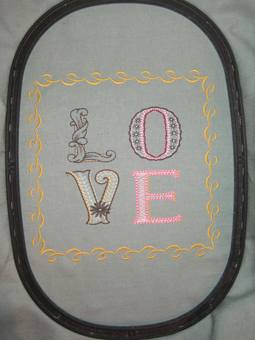 embroidery in hoop