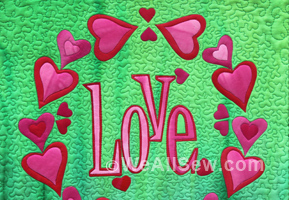 DIY Love mini-quilt