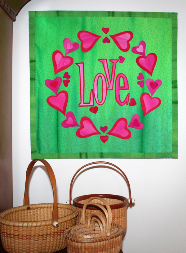 DIY Love mini-quilt