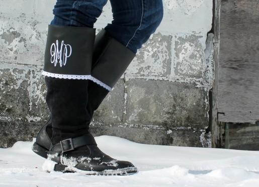 Tall monogrammed duck outlet boots