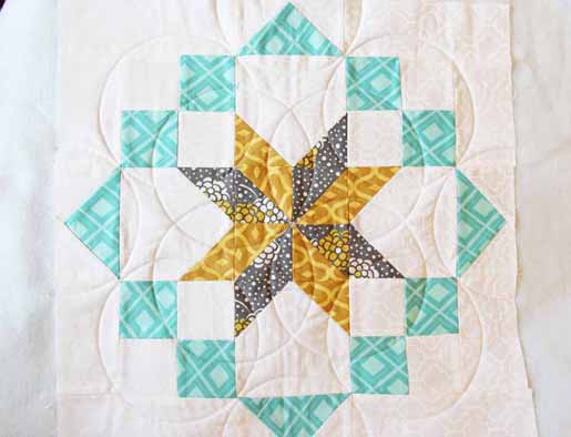 full and half circles on quilt