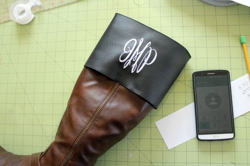 monogrammed boot cuffs