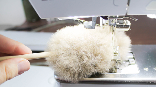 lambs wool tool for sewing machine cleaning