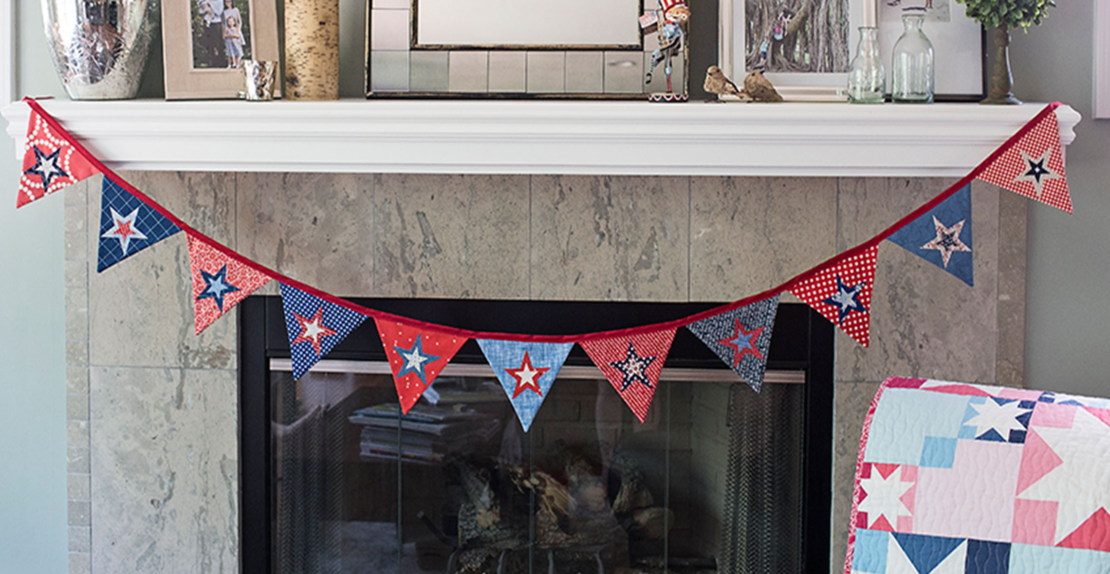 4th of July Star Bunting Tutorial by F. Jones for WeAllSew