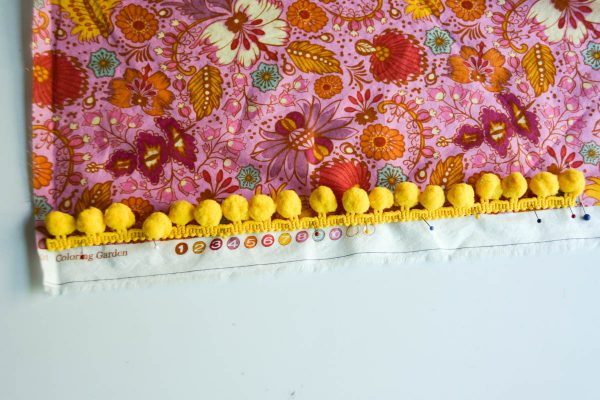 PomPom Scarf Sewing Tutorial-how to pin