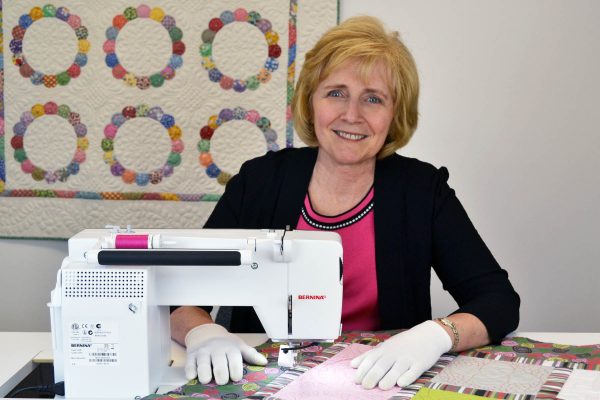 BERNINA Brand Ambassador Renae Allen sews on a BERNINA